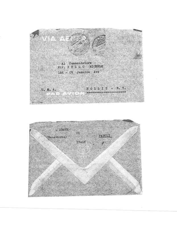 Envelope of letter dated 12 November 1949